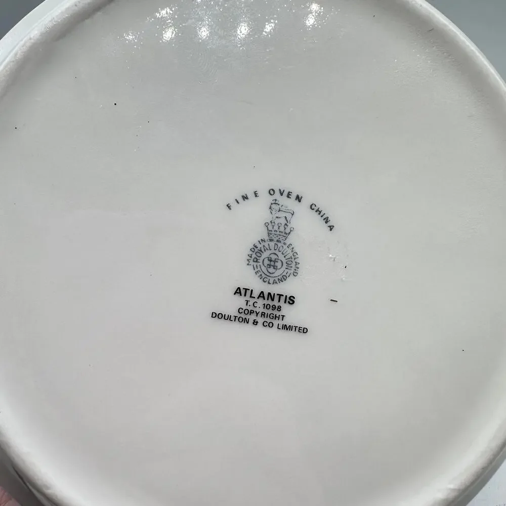 Vintage ATLANTIS by Royal Doulton Medium Casserole No Lid England 1970s